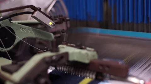 Industrial weaving. Textile Industry. Видео 72592826