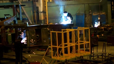 Industrial welding 3 Stock Footage 8550331