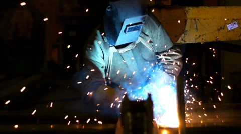 Industrial welding 5 Stock Footage 8550339