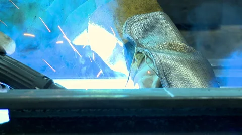 Industrial welding close up Stock Footage 43240080