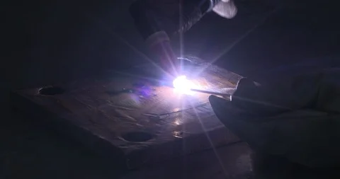 Industrial Welding - Petrochemical parts Stock Footage