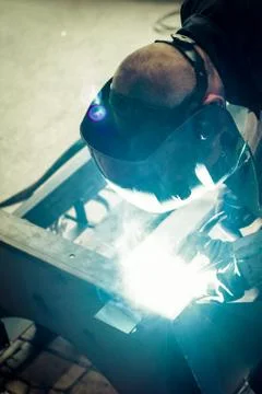 Industrial welding Stock Photos
