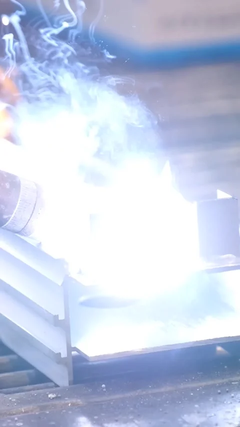 Industrial Welding Process at Factory Vertical Video Stock-Footage 334874895