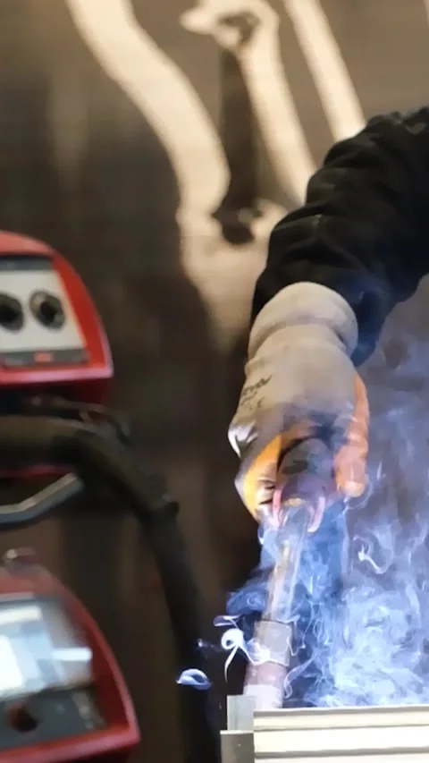 Industrial Welding Process at Factory Vertical Video Stock-Footage 334874910