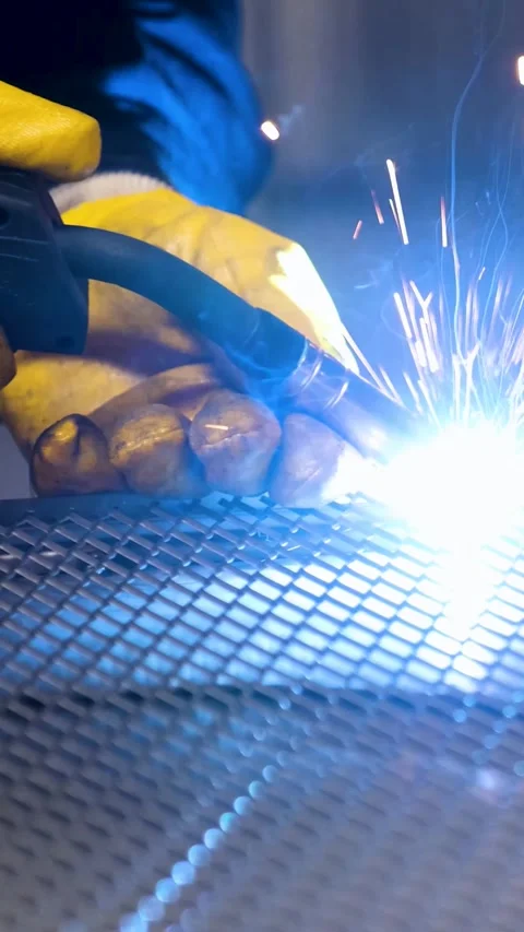 Industrial Welding Process at Factory Vertical Video Stock-Footage 334881600