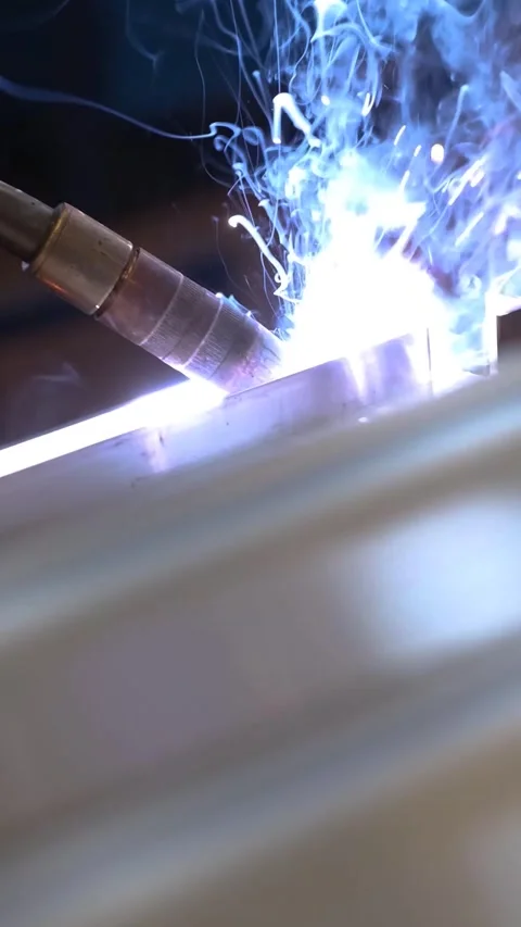 Industrial Welding Process at Factory Vertical Video Stock-Footage 334881937