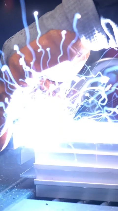 Industrial Welding Process at Factory Vertical Video Video stock 334883358