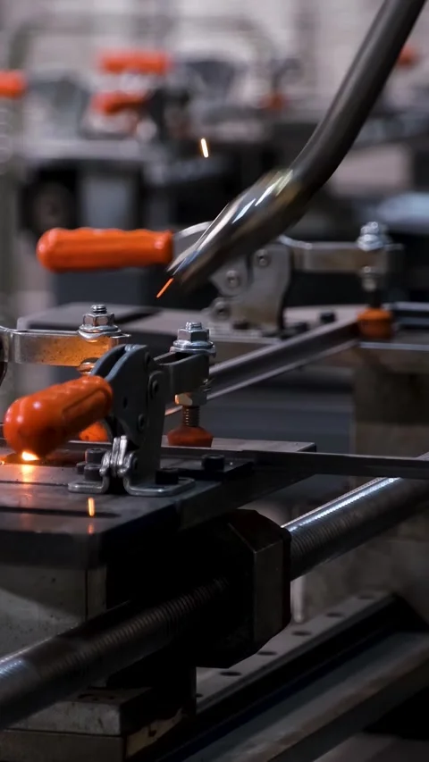 Industrial Welding Process at Factory Vertical Video Stock-Footage 334884168