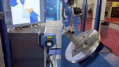 Industrial Welding Robot Video stock 132508348
