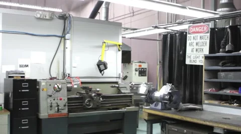 Industrial Welding Room Stock Footage 66764299