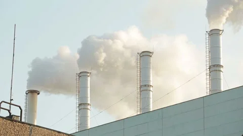 Industrial white smoke Video stock 52859549
