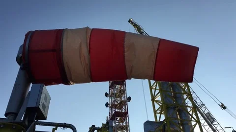 Industrial wind sock. Stock Footage 82151505