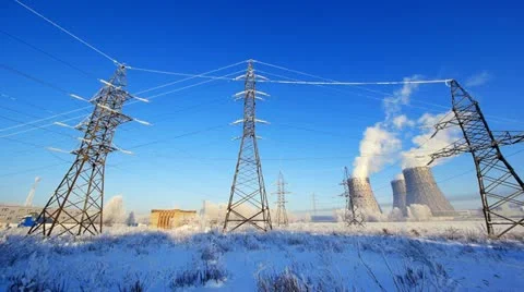 Industrial in winter 2 Stock Footage 10815042