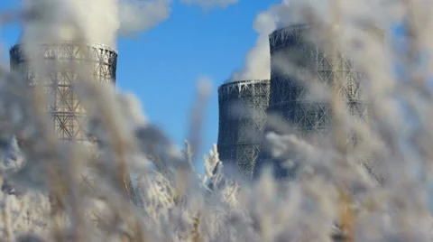 Industrial in winter 5 Stock Footage 10815120