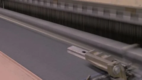 Industrial Wool Production Process Inside Modern Textile Factory Video stock 328643741