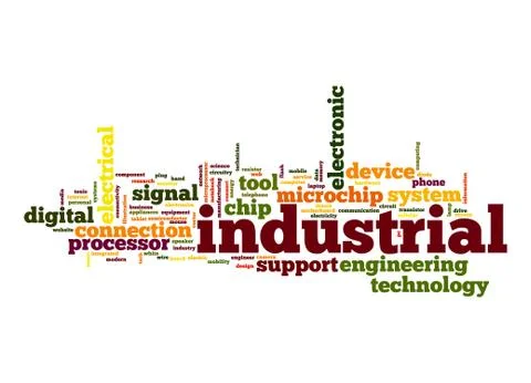 Industrial word cloud Stock Illustration