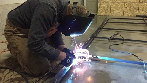 Industrial work, welding metal Stock-Footage 72165491