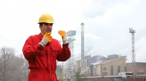 Industrial worker in a factory Stock Footage 8997715