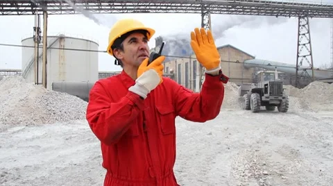 Industrial worker in a factory Stock Footage 9025842