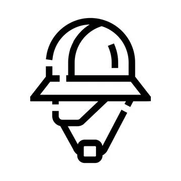 Industrial worker hard hat safety protection icon Stock Illustration