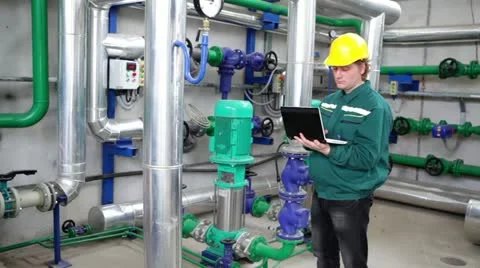 Industrial worker with a notebook Stock Footage 24672784