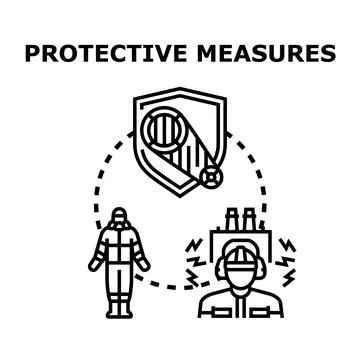 Industrial worker using personal protective equipment Stock Illustration