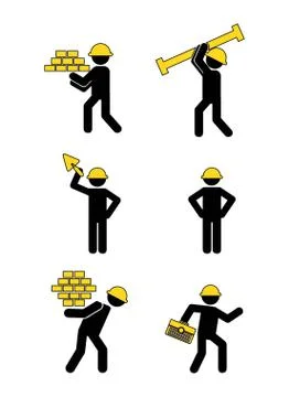 Industrial workers over white background vector illustration Stock Illustration