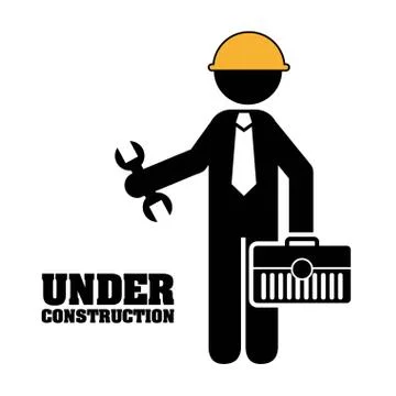 Industrial workers over white background vector illustration Illustrazione stock