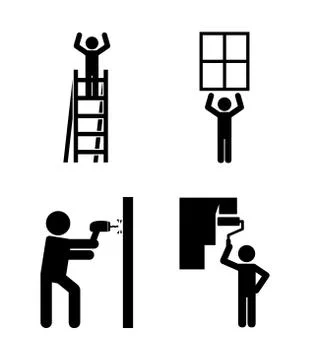 Industrial workers over white background vector illustration Stock Illustration