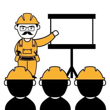 Industrial workers over white background vector illustration Illustrazione stock