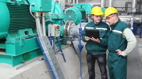 Industrial workers, teamwork Stock Footage 10876601