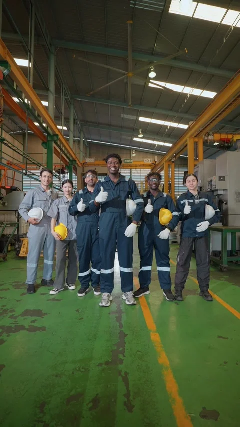 Industrial Workforce Pride Stock Footage 336315827