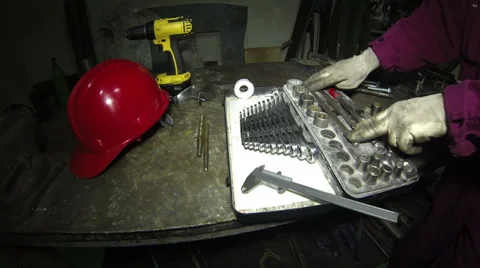 Industrial Workshop and Hand Tools Stock Footage 39445206