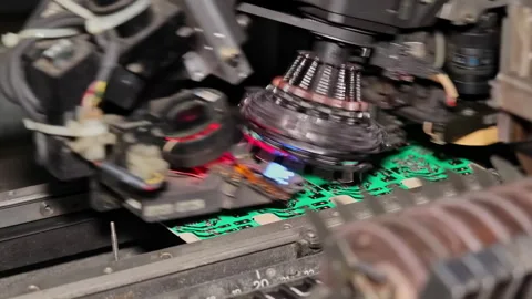 Industrial workshop modern diesel Engine production of powerful heavy duty Stock Footage 310314856