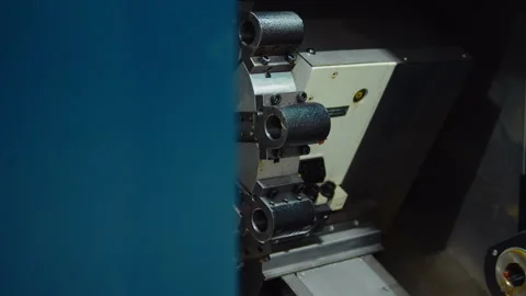 Industrial Workshop with Operating Machines Stockbeeldmateriaal 306505651