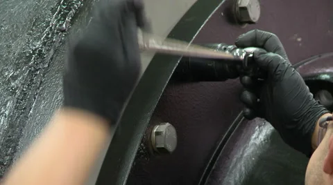 Industrial Wrench Work Stock Footage 62766043