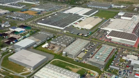 Industrial zone from above. Stock Footage 132001831