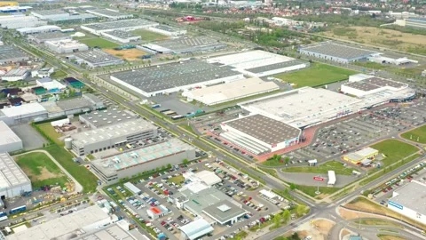 Industrial zone from above. Stock Footage 132003534