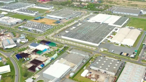 Industrial zone from above. Stock Footage 132003748