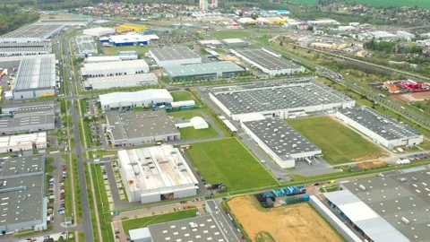 Industrial zone from above. Stock Footage 132005708