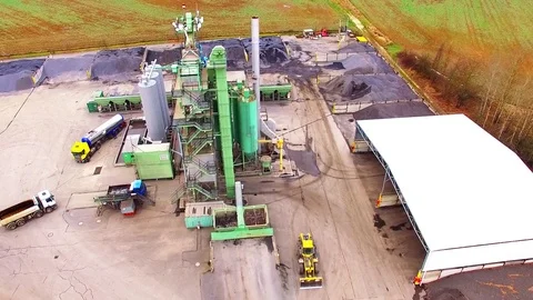 Industrial zone and technology park from above. Vídeo Stock 71889329