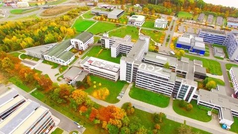 Industrial zone and technology park from above. 库存影片 71944366