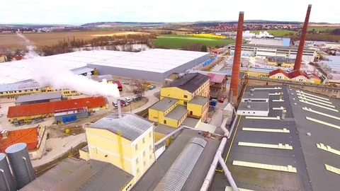 Industrial zone and technology park from above. Stock Footage 73209383