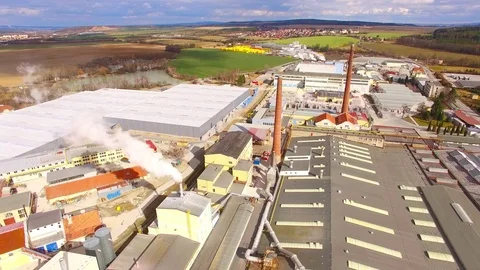 Industrial zone and technology park from above. Stock Footage 73210386