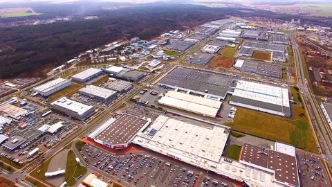 Industrial zone and technology park from above. Stock Footage 88192938