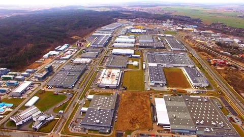 Industrial zone and technology park from above. Stock Footage 88201966