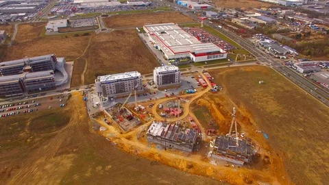Industrial zone and technology park from above. Stock Footage 88203358