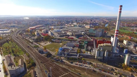 Industrial zone and technology park from above. Vidéo 101081233