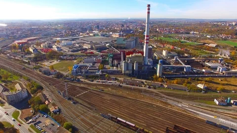 Industrial zone and technology park from above. Stock Footage 101081756