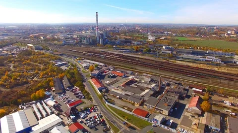 Industrial zone and technology park from above. Stock Footage 101083664